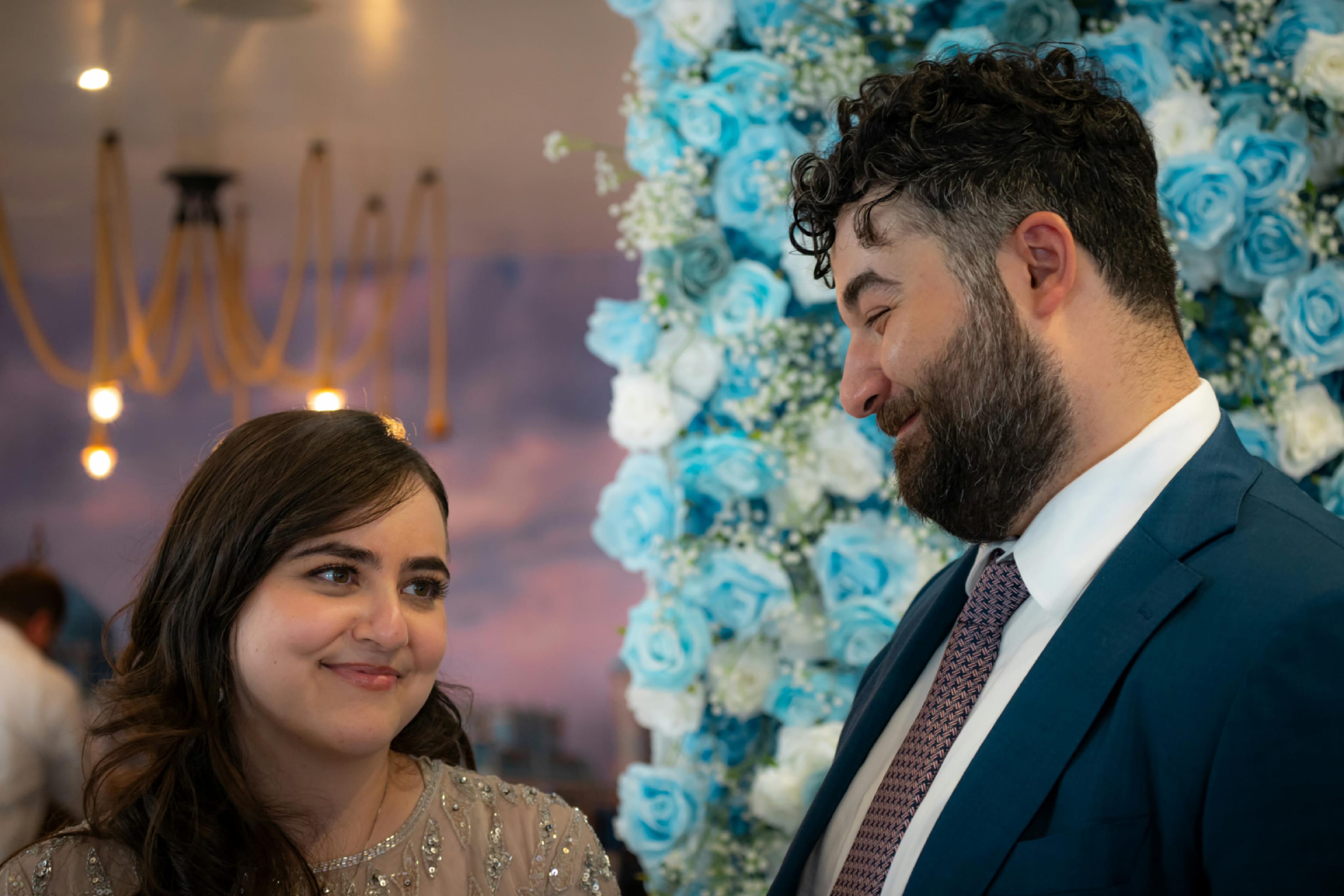 Background image of the couple